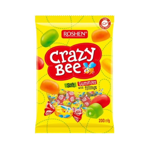 Roshen Crazy Bee Meyve Aromalı Yumuşak Şeker 200 Gr
