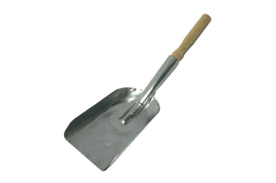 Krt-1070 ( Küçük & Dar= 10x19cm ) ( Galvaniz Metal ) Soba Kürek ( Ahşap Saplı=29cm )