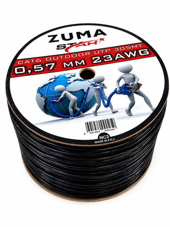 Zumastar Cat6 305mt Dış Ortam Kablo Od 0.57mm