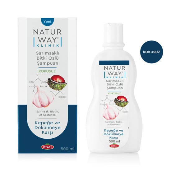 Otacı Naturway Klinik Sarımsaklı Kepeğe ve Dökülmeye Karşı Şampuan 500 Ml