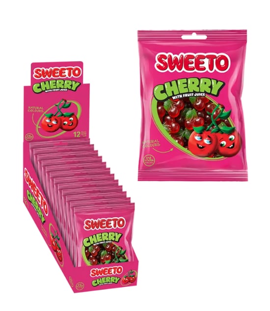 Sweeto Gummy Cherry 80 Gr Jelibon (gulutensiz)