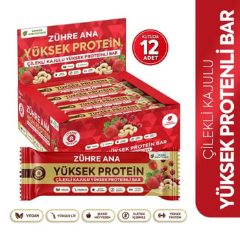 Zühre Ana Yüksek Proteinli Kaju-çilekli Bar 40 Gr