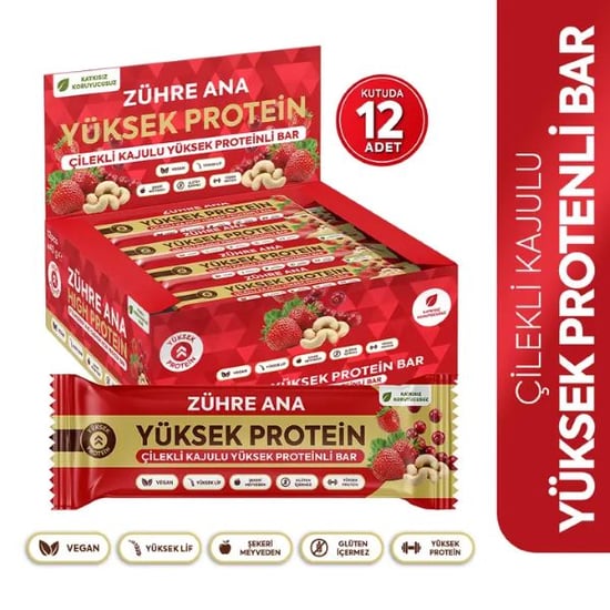 Zühre Ana Yüksek Proteinli Kaju-çilekli Bar 40 Gr