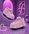 Garantili Üst Kalite Çocuk Patenli Ayakkabı Işıklı 4 Teker Kaykay Sneaker Rahat Dayanıklı Ayakkabı