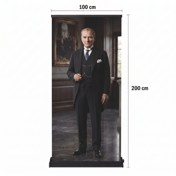 Atatürk Poster Baskılı Pro Roll Up Banner 100x200cm No:5