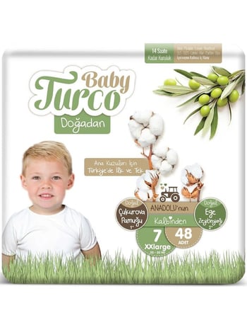 Baby Turco Doğadan 7 Numara Xx Large 48'li Bebek Bezi
