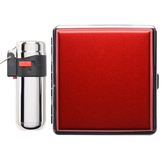 Atomic German Çakmak Tabaka Hediye Seti Kırmızı Krom