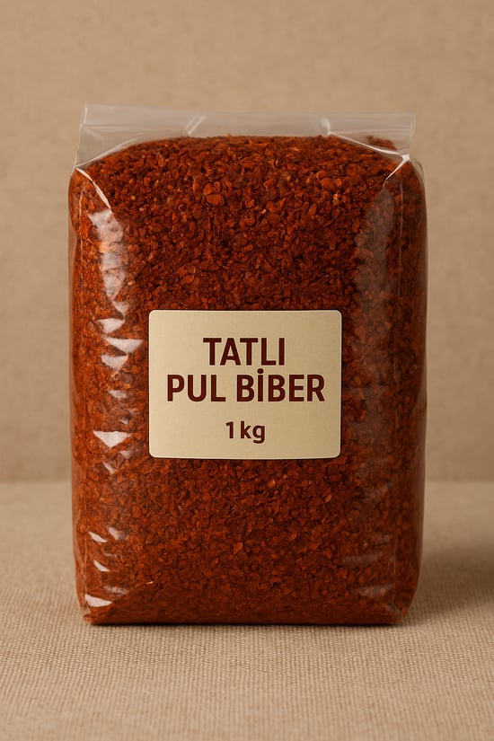 Tatlı Pul Biber 1 Kg – Doğal, Renkli ve Yumuşak Aromalı Biber