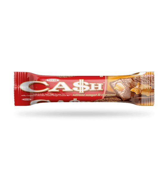 Tayaş Cash - Sütlü Kakao Kaplı Nuga Karamel Bar 20 Gr (kırmızı)