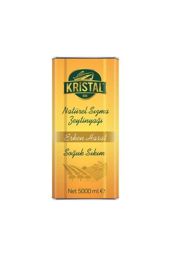 Kristal Erken Hasat Natürel Sızma Zeytinyağı 5 L Teneke