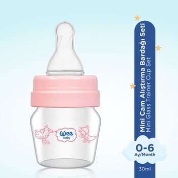 Wee Baby Mini Cam Alıştırma Bardağı Seti 30 Ml - Pembe