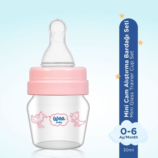 Wee Baby Mini Cam Alıştırma Bardağı Seti 30 Ml - Pembe