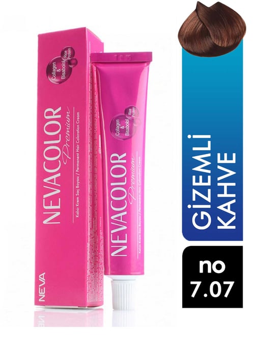 Nevacolor Premium Tüp Saç Boyası Gizemli Kahve 7.07 50 ml