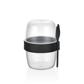 Qlux L-00978 Bomonti Yoğurt Kabı ( 2 Bölmeli = 300+300 Ml)