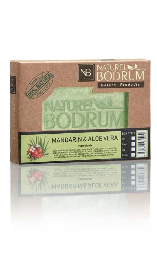 Naturel Bodrum Mandalina & Aloe Vera  Gliserinli Doğal Sabun 100 Gr