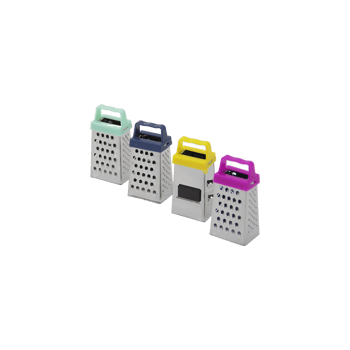İ22-051 ( Mini=2.7x3.5x6cm ) ( 4gen & 3 Bölüm ) ( Metal ) ( Sarımsak ) Rende ( Mıknatıslı ) ( Plastik Saplı )