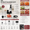 Sinbo Shb-7534 ( 2hız Ayar & Paslanmaz Çelik Bıçak ) El Multi Blender Seti ( 2 Lt Hazneli )