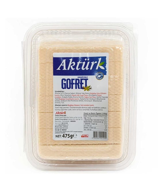 Aktürk Gofret 475 Gr Vanilyalı