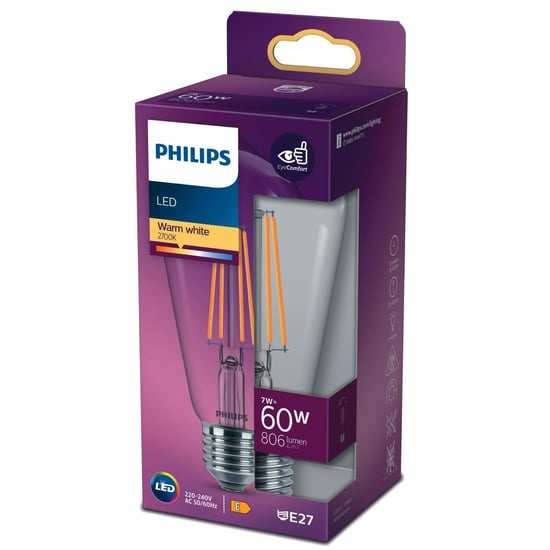 Philips Filament 60w St64 Ampul Sari İşik 2700k