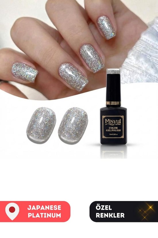 Misyul Uv Led Kalıcı Oje Nail Art 15 Ml Japanese Platinum J04