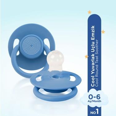 Wee Baby Cool Yuvarlak Uçlu Emzik No:1 0-6 Ay Mavi