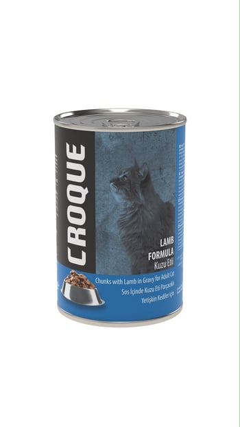 Croque Kuzu Etli 400 Gr Yetişkin Konserve Kedi Maması