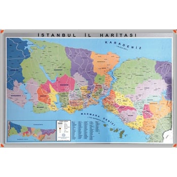 İstanbul harİtasi (alüminyum Çerçeve)