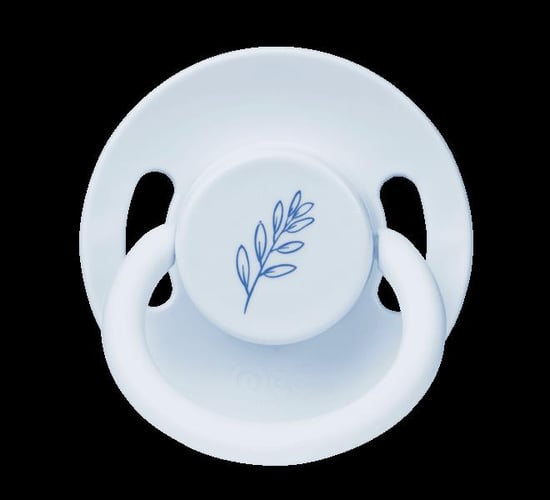 Wee Baby Pure Yuvarlak Uçlu Kauçuk Emzik No:1 0-6 Ay Mavi