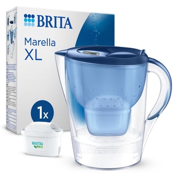 BRITA Marella XL Maxtra Pro All-In-1 Filtreli Su Arıtma Sürahisi - Mavi, 3,5 lt