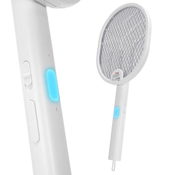 Asonic As-a26 ( Beyaz ) ( Type-c Şarjlı ) ( Raket Modeli ) Elektronik Sinek Öldürücü Cız Makine ( Katlanabilir Sap )
