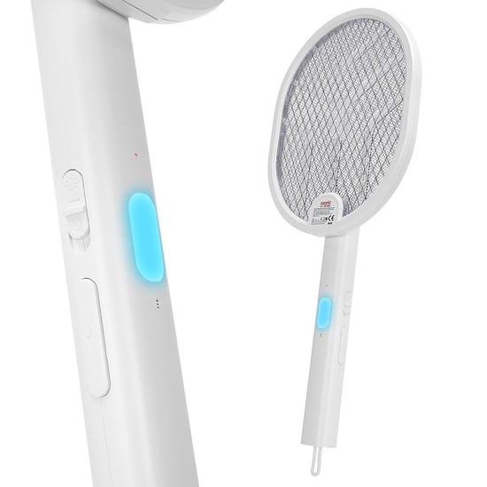Asonic As-a26 ( Beyaz ) ( Type-c Şarjlı ) ( Raket Modeli ) Elektronik Sinek Öldürücü Cız Makine ( Katlanabilir Sap )