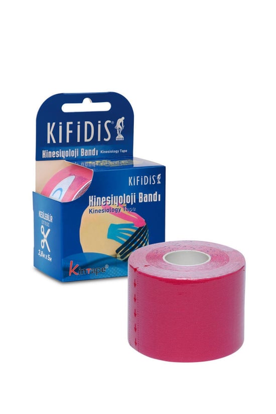 Kifidis Kinesiyoloji Bandı Kesileilir 3,8 Cm X 5 M Fuşya