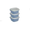 Dünya Dp-31271-999 ( Kare ) ( 3pcs = 550ml ) Easy Keep Saklama Kabı ( Renkli Plastik & Şeffaf Kapak )