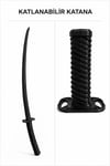 Katana 3d Plastik 77cm Siyah Kılıç