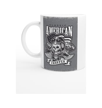 Kafataslı Chopper Ruhlu Amerikan Kupa Bardak Renkli