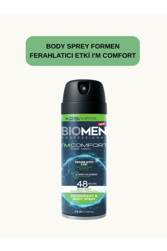 Body Sprey Formen Ferahlatıcı Etki I'm Comfort 175 Ml