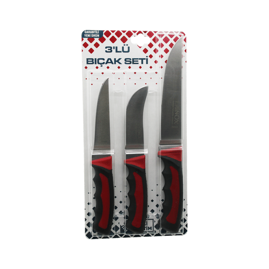 Erinox ( 3pcs ) Kurban Bıçak Seti ( R-032k--r-320y--r-0403 ) (kemik Sıyırma & Deri Soyma=yüzme & Kurban Bıçak)