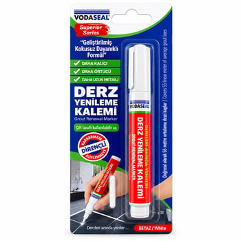 Vodaseal Drk-001 ( Beyaz / Süper Seri ) Derz Kalemi ( Su Bazlı & Kokusuz ) ( Yedek Uç )