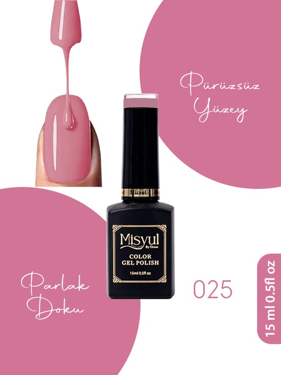 Misyul Uv Led Kalıcı Oje Nail Art 15 Ml 025