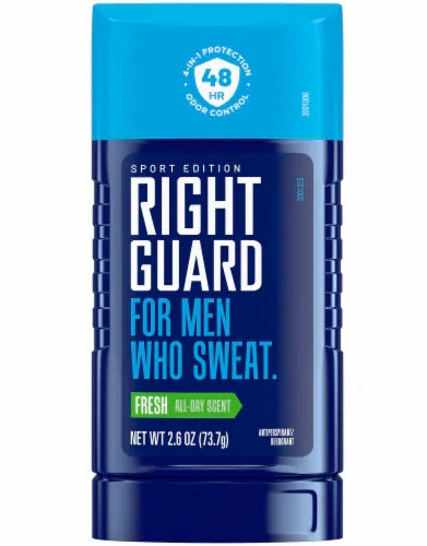 Right Guard For Men Who Sweat Fresh All Day Scent Deodorant Stick 73,7gr