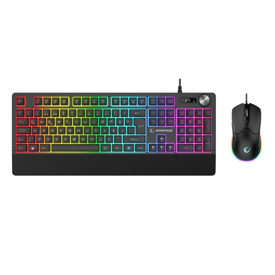Rampage Km-9858 Jazzy V2 ( Oyuncu ) Klavye & Mouse Set Mekanik ( Usb Kablo ) Rgb Aydınlatma ( 12800 Dpi )