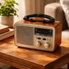 Diyarı Fırsat Yg-1082mini-s Retro Radyo Güneş Enerjili Bluetooth Hoparlör Usb Sd Kart Girişli Led Işıklı