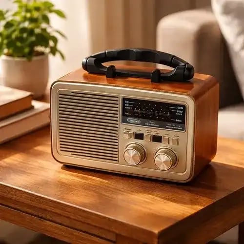 Diyarı Fırsat Yg-1082mini-s Retro Radyo Güneş Enerjili Bluetooth Hoparlör Usb Sd Kart Girişli Led Işıklı