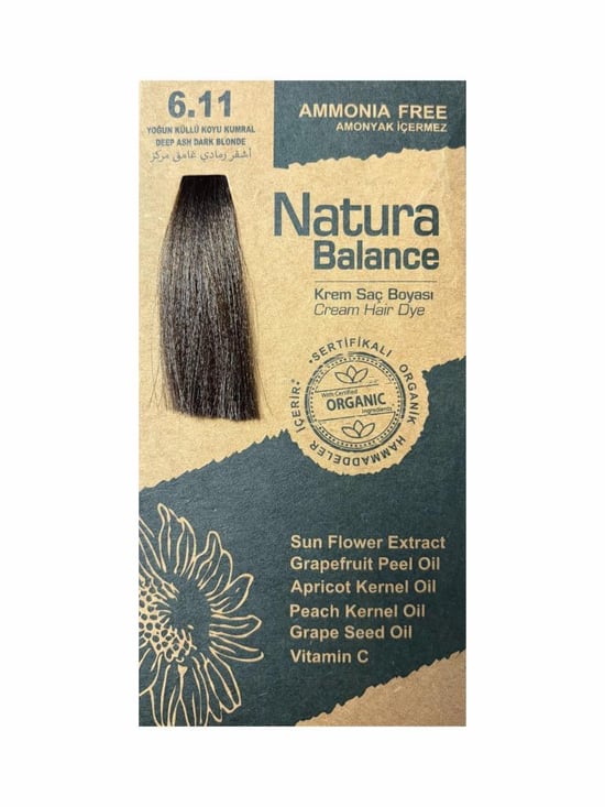 Natura Balance Saç Boyası 6.11 Yoğun Küllü Koyu Kumral