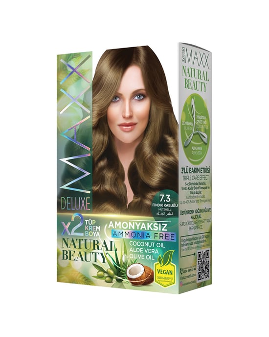 Maxx Deluxe Natural Beauty Amonyaksız Set Boya 7.3 Fındık Kabuğu