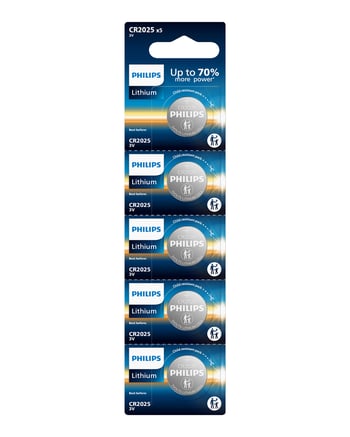 Philips Cr2025 3v Lityum Düğme Pil,saat ve Kumanda Pili - Dl2025 Muadili 5'li Blister