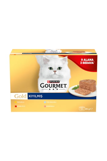 Gourmet Gold Karışık Kıyılmış Konserve Yetişkin Kedi Yaş Maması 12 X 85 G