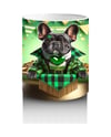 Fransız Bulldog ile St. Patrick Partisi Altın Kazanlı Eğlenceli Kupa Tasarımı Renkli