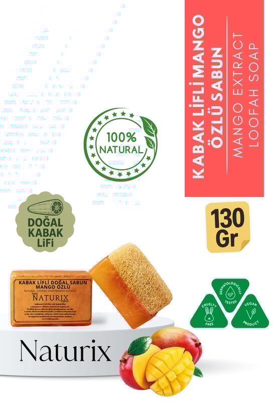 Naturix Kabak Lifli Mango Özlü Sabun 130 Gr