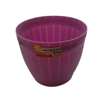 Hak 1 No Orijinal Ahşap Desenli Saksı Renkli 2,25 Litre